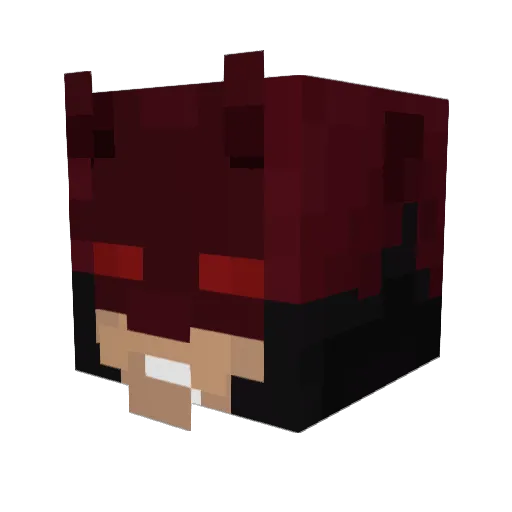 AtRealBossCo Minecraft avatar head, 3D render