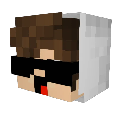 AtaIskcmN Minecraft avatar head, 3D render