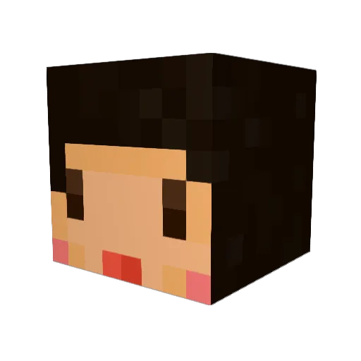 Atagishi Minecraft avatar head, 3D render