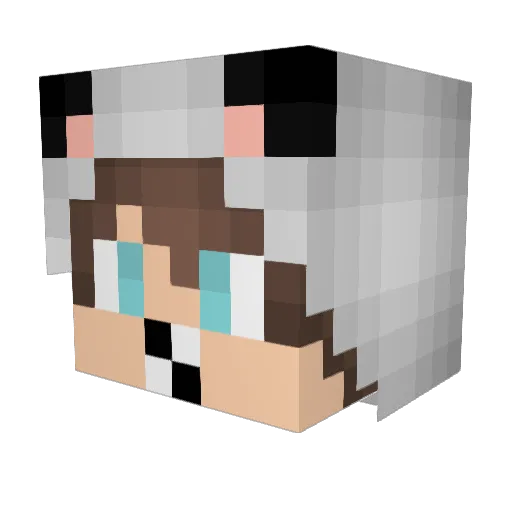 Atagyh Minecraft avatar head, 3D render