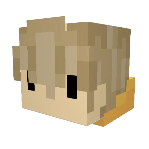 AtakOnNate Minecraft avatar head, 3D render