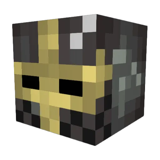 Atakkz Minecraft avatar head, 3D render