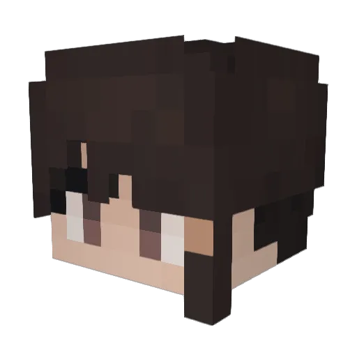 Atakrom Minecraft avatar head, 3D render
