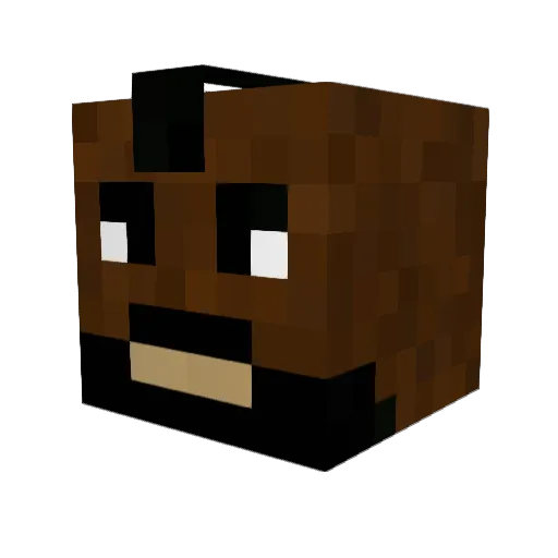 Atambomb Minecraft avatar head, 3D render