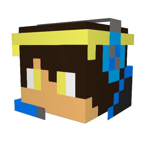 AtanSR Minecraft avatar head, 3D render