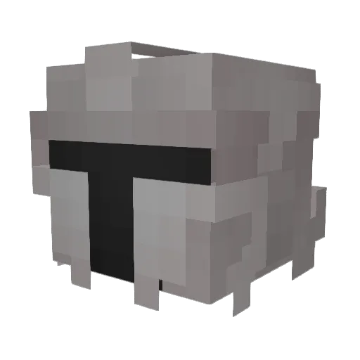 Atang Minecraft avatar head, 3D render