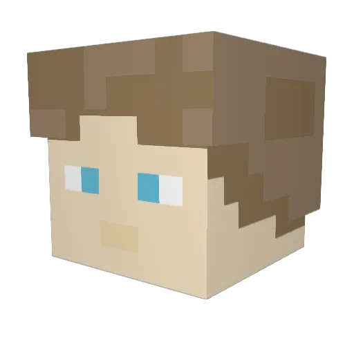Atank0614 Minecraft avatar head, 3D render