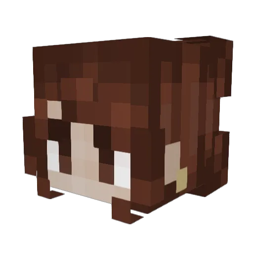 Atanug Minecraft avatar head, 3D render