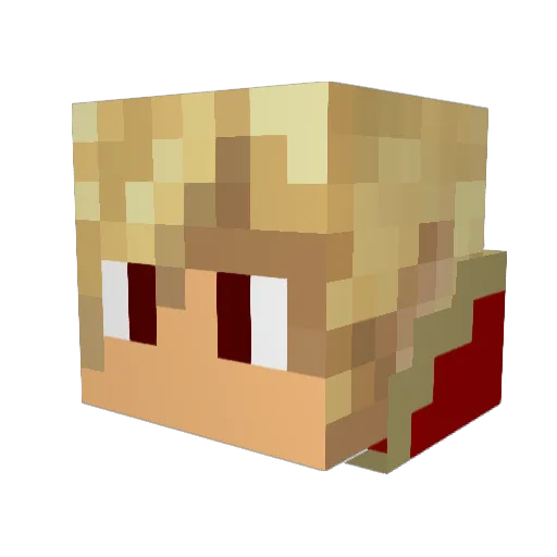 Ataraxey Minecraft avatar head, 3D render