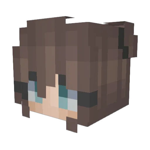 Ataraxiavalon Minecraft avatar head, 3D render