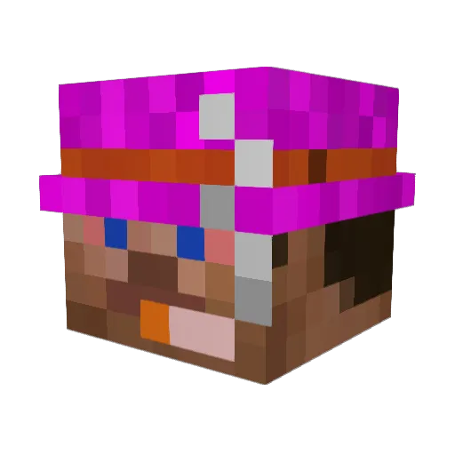 Atari705 Minecraft avatar head, 3D render