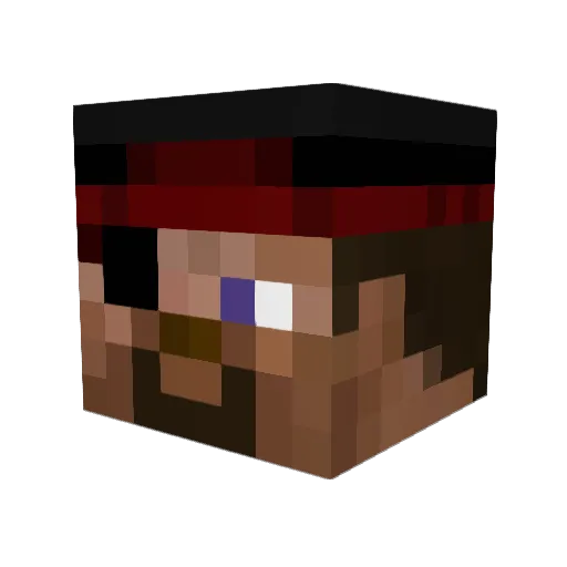AtariGuyFC Minecraft avatar head, 3D render