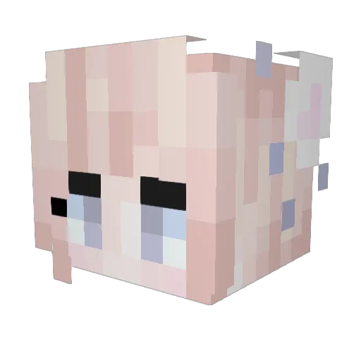 Atariiii Minecraft avatar head, 3D render