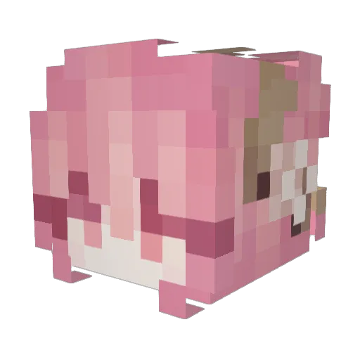 Ataulfa Minecraft avatar head, 3D render