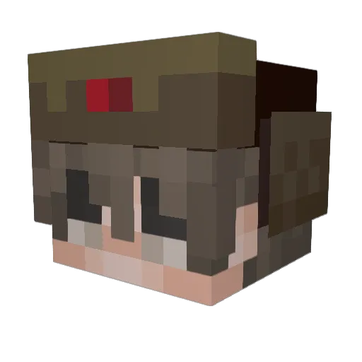 Atayowskii Minecraft avatar head, 3D render