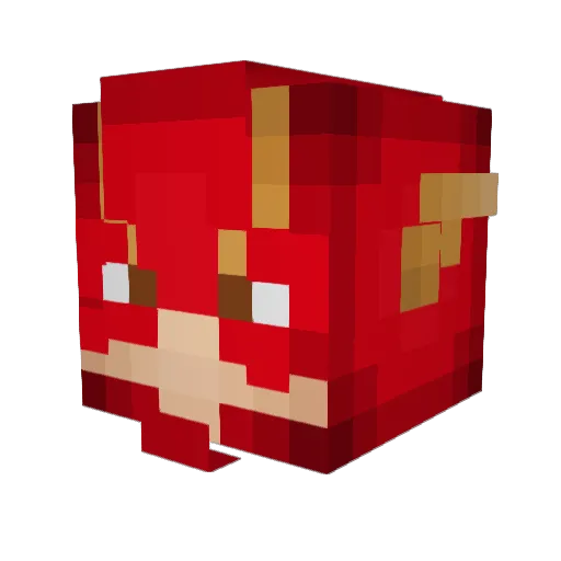 AtchoumOrg Minecraft avatar head, 3D render