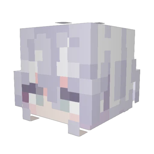 Atchoume47 Minecraft avatar head, 3D render