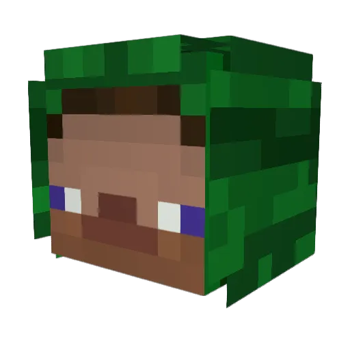 Ateivis08 Minecraft avatar head, 3D render