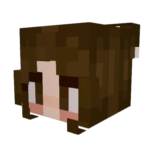 Atekyky Minecraft avatar head, 3D render