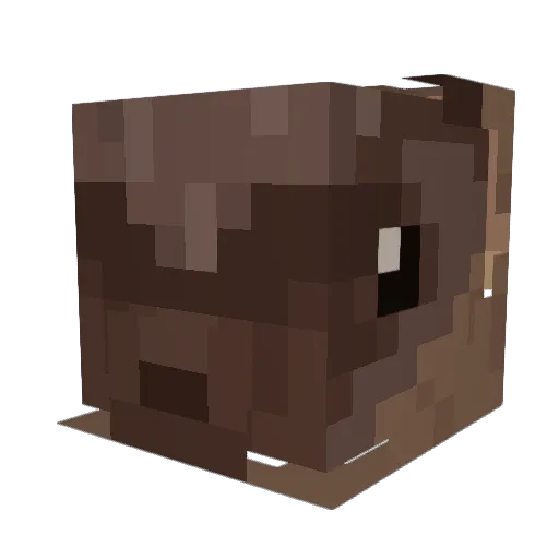 Ateleric Minecraft avatar head, 3D render