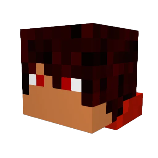 Atelseren Minecraft avatar head, 3D render