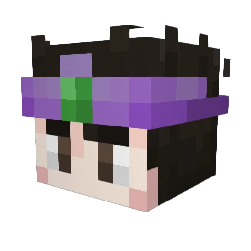 AtemLink Minecraft avatar head, 3D render