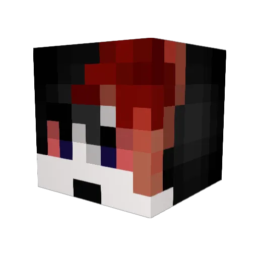 Atentie Minecraft avatar head, 3D render