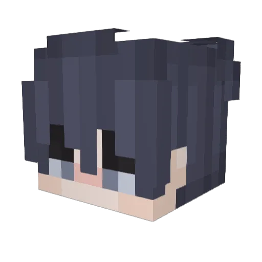Aterelon_ Minecraft avatar head, 3D render