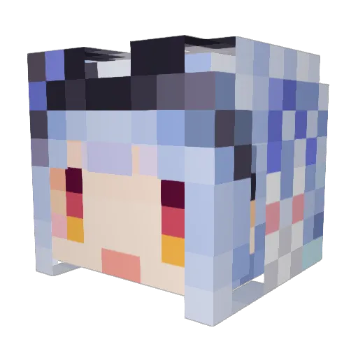 Aterlesia Minecraft avatar head, 3D render