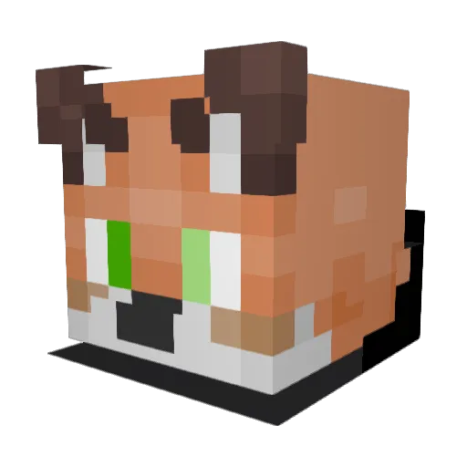 Aternek Minecraft avatar head, 3D render