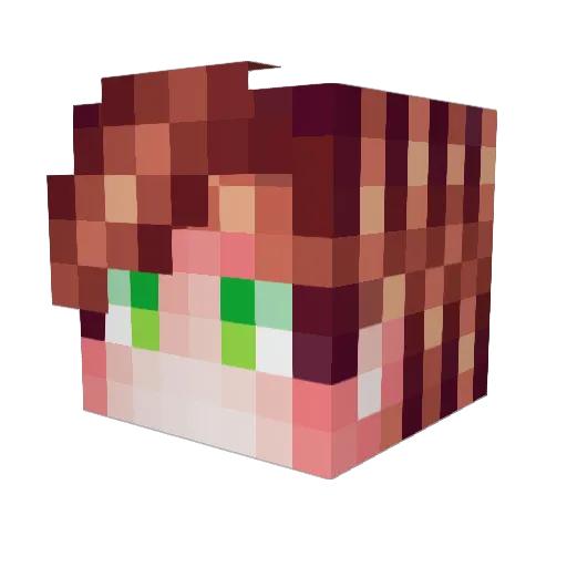 Atero1t Minecraft avatar head, 3D render