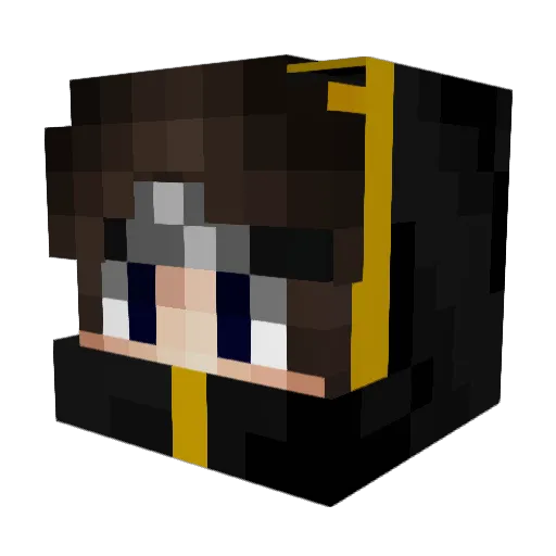Ates_cool Minecraft avatar head, 3D render