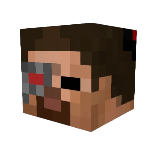 Atess18 Minecraft avatar head, 3D render