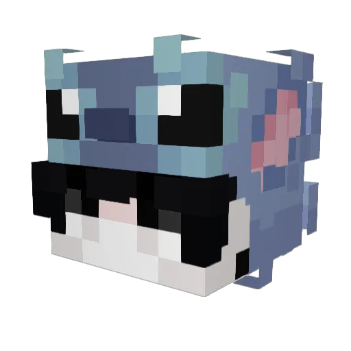 Atger Minecraft avatar head, 3D render