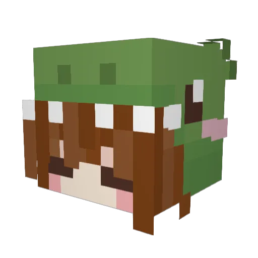 Atha9 Minecraft avatar head, 3D render