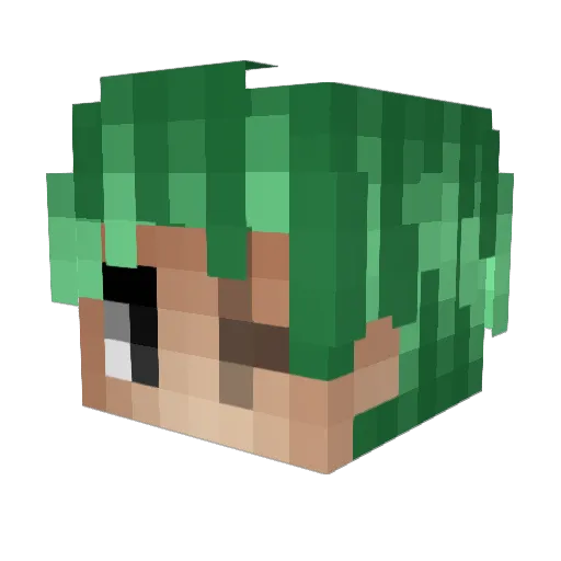 Athaltv Minecraft avatar head, 3D render