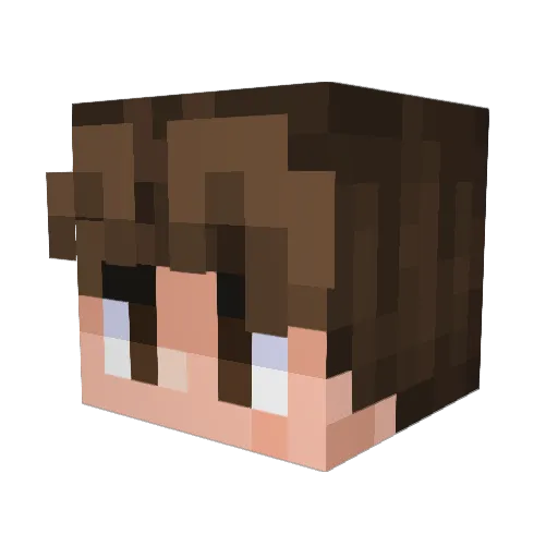 AtharvaTheDev Minecraft avatar head, 3D render