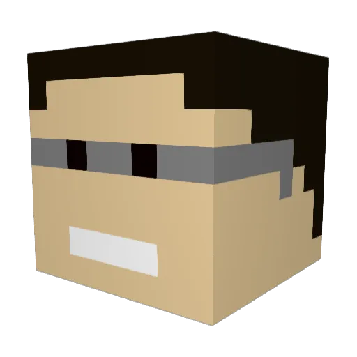 Athcol Minecraft avatar head, 3D render
