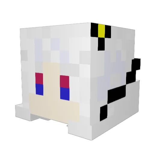 AtheNa_Brain Minecraft avatar head, 3D render
