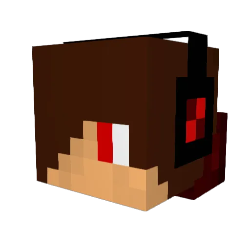 Athen11 Minecraft avatar head, 3D render