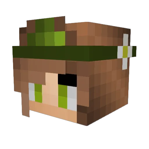 Athena001 Minecraft avatar head, 3D render