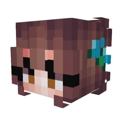 Athena0321 Minecraft avatar head, 3D render