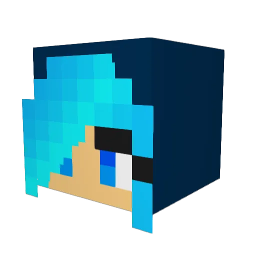 Athena2025 Minecraft avatar head, 3D render
