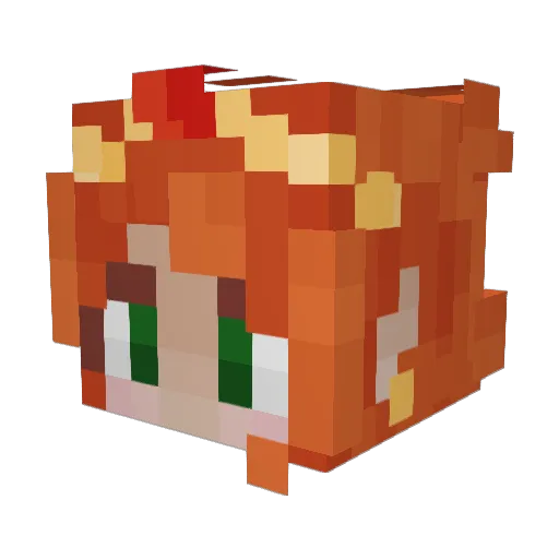 AthenaEyes Minecraft avatar head, 3D render