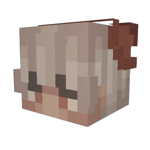 AthenaLY Minecraft avatar head, 3D render