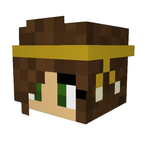 AthenaPita Minecraft avatar head, 3D render