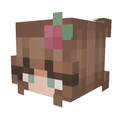 AthenaVito Minecraft avatar head, 3D render