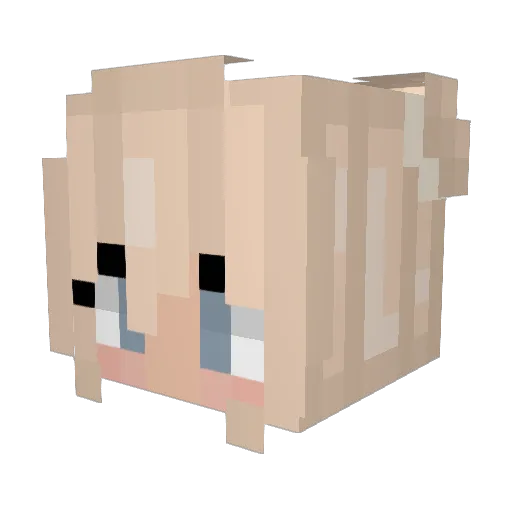 Athena_19 Minecraft avatar head, 3D render