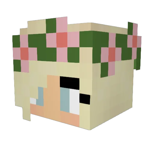 Athena_Goddess_ Minecraft avatar head, 3D render