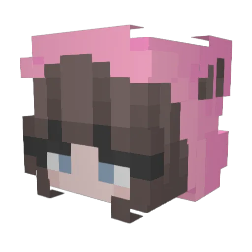 Athena__7 Minecraft avatar head, 3D render